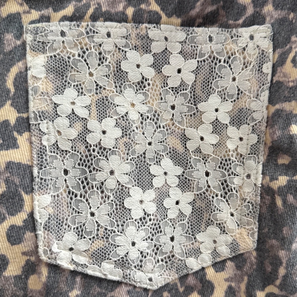 POL Womens Boho Leopard Patchwork Jogger Pants Sm… - image 8